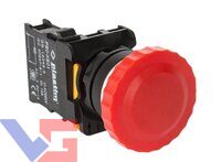 Кнопка управления Plastim Грибок 40 мм, с самовозвратом, без подсветки, 1NC ,цвет красный, артикул PB0-AC42
