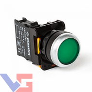 Кнопка управления Plastim, без подсветки, 1NO ,цвет зеленый, артикул PB0-AA31;